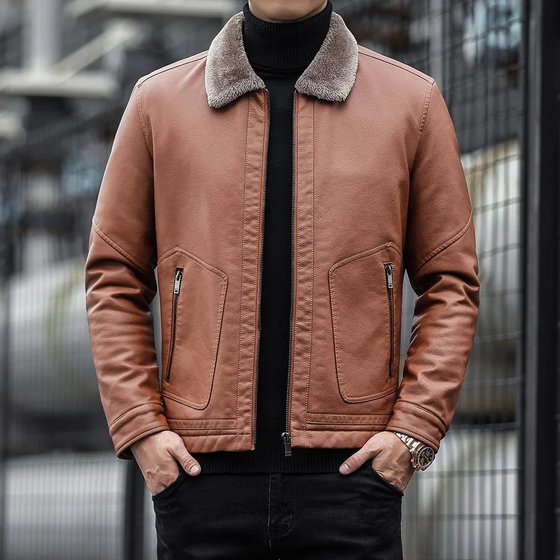 Herrenjacke mit Wollkragen - Romain