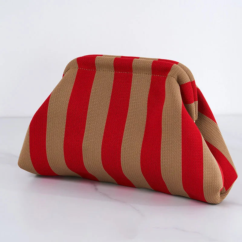 Women's gewebte Tasche Frühling Sommer Stil mit gestreiften Design
