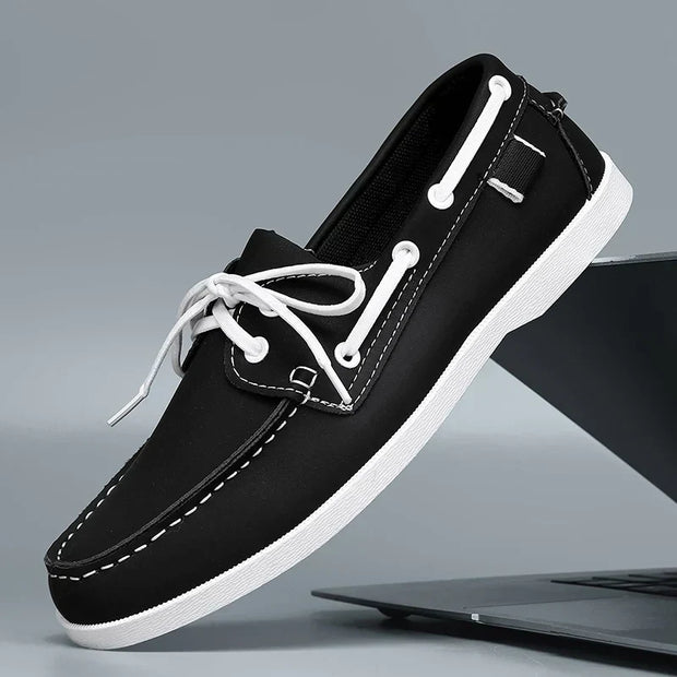 Chaussures de bateau en cuir - Leno