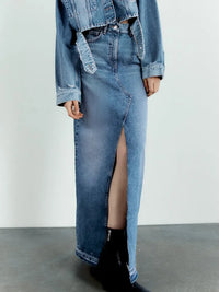 Jupe en jean longue Vintage pour femmes Slayer