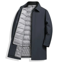 Manteau matelassé imperméable végétalien avec fermeture éclair dissimulée - Soren