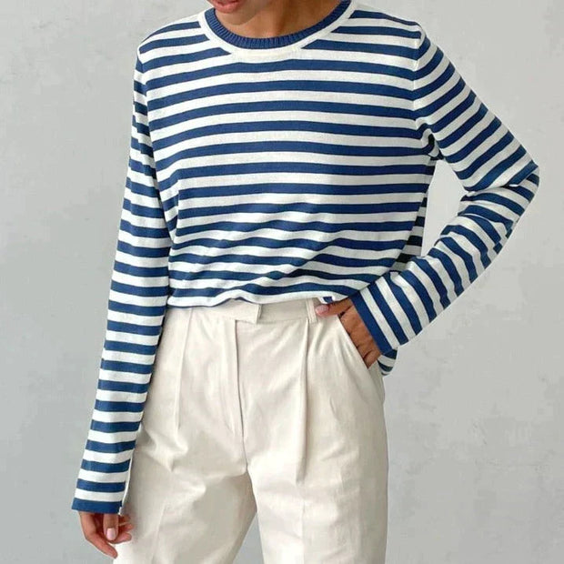 EleganceStripe Chemise à manches longues
