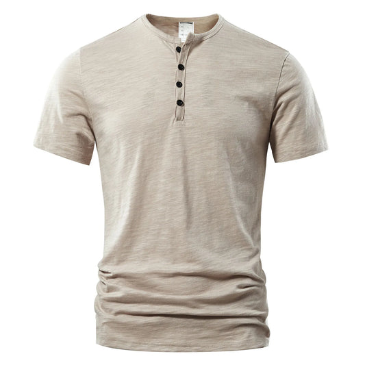 T-shirt Henley pour homme - décontracté et classique