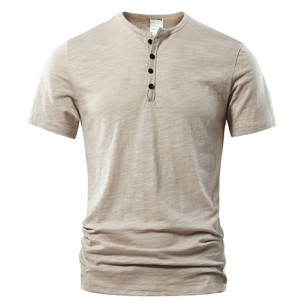 T-shirt Henley pour homme - décontracté et classique
