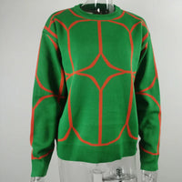 Chio - Geometrischer Rundhalspullover mit markantem Muster