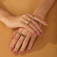 Bague Prestige Baguette 14K plaqué or