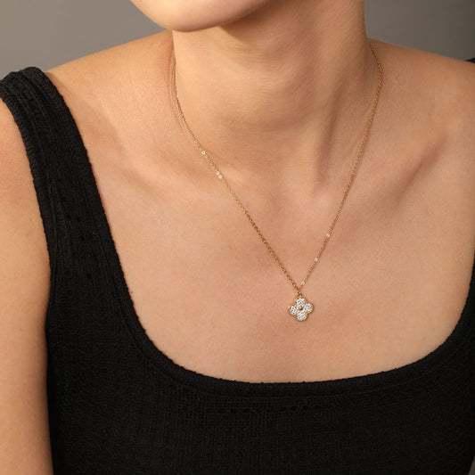 Sweet Leaf Chaîne plaquée or 14 carats