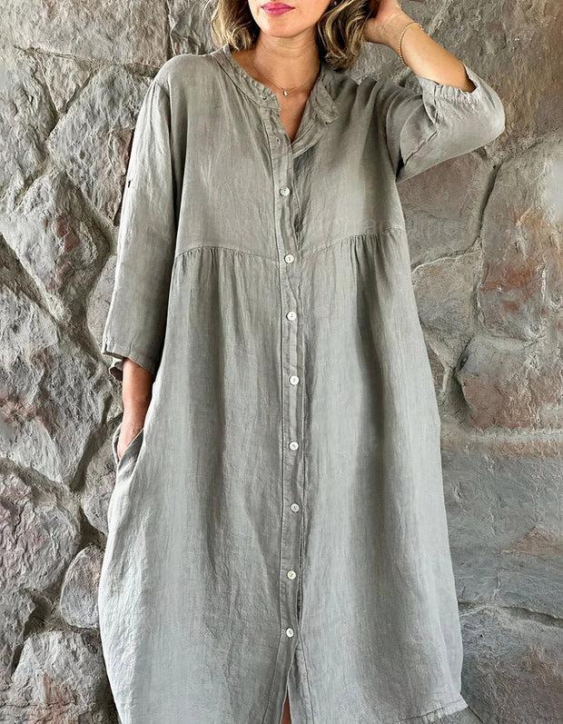 SKYE - Robe de plage en coton et lin