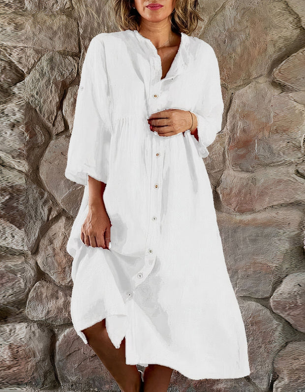 SKYE - Robe de plage en coton et lin