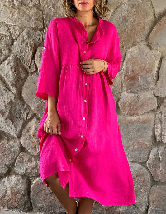 SKYE - Robe de plage en coton et lin