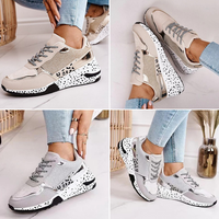 Jana - Chaussures à lacets stylées avec motif léopard pour un look tendance