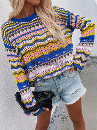 Gabrielle - Trendiger Strickpullover mit bunten Streifen für die Frau