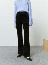 Pantalon en velours côtelé à silhouette droite pour femme - Ailbhe