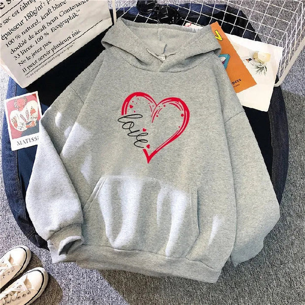 Pull à capuche ample à manches longues pour femmes