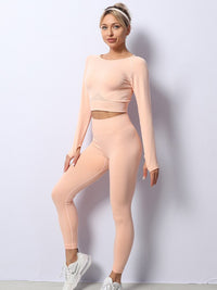 Ensemble de sport pour femmes : haut à manches longues et leggings ensembles - Fredia Sportset