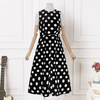 Bianca - Robe midi à pois