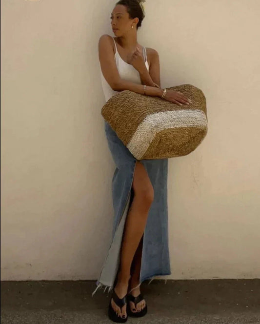 Jupe en jean taille haute vintage pour femme Clave