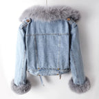 Damen-Jeansjacke mit Paspel - Serene