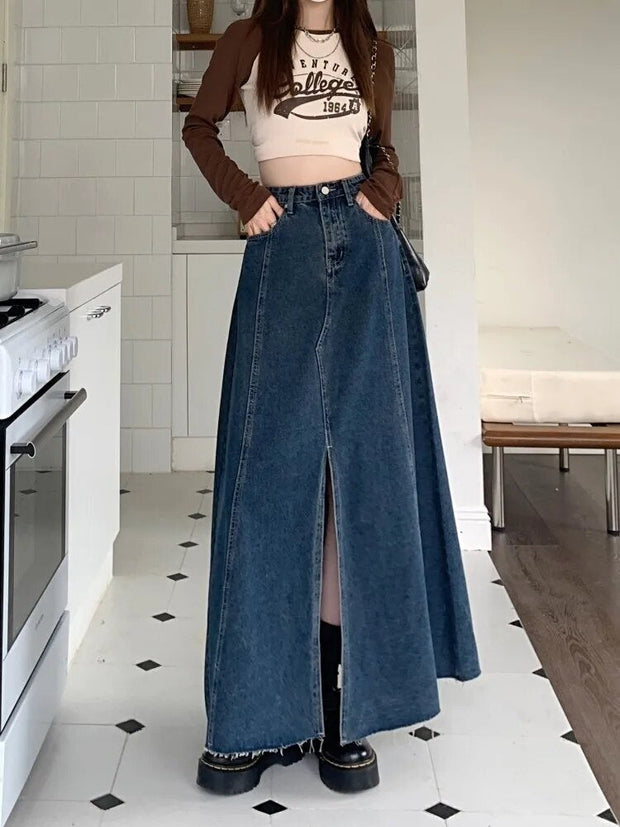 Jupe en jean vintage pour femme elizzy