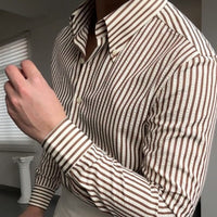 Chemise rayée à coupe italienne pour hommes - Savino