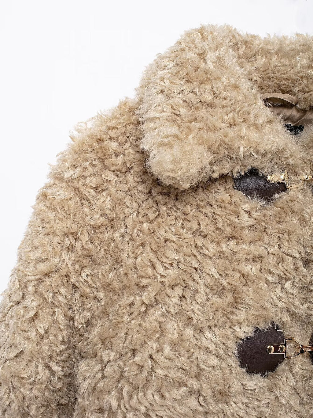 Damen-Teddyjacke mit Schnallenverschluss - Keren
