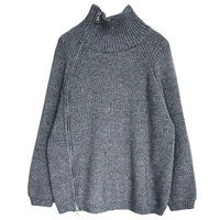 Catyla - Rippstrickpullover mit asymmetrischem Saum