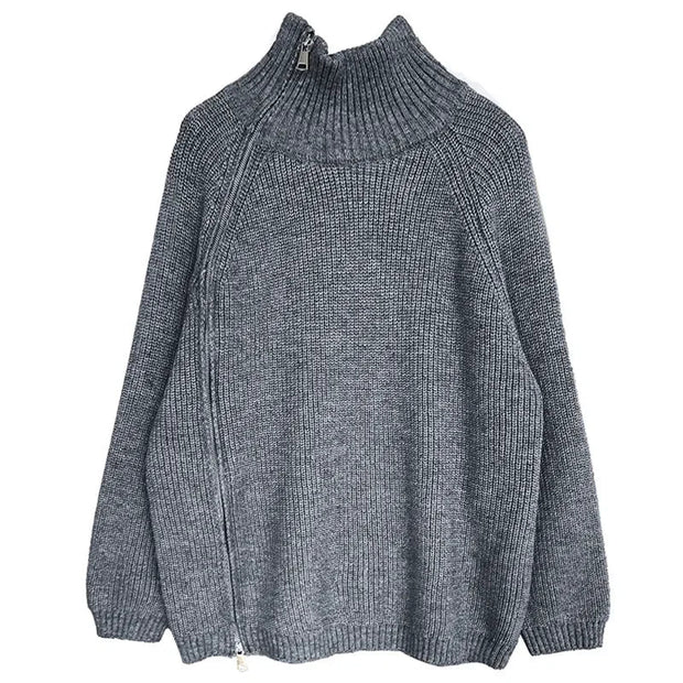 Catyla - Rippstrickpullover mit asymmetrischem Saum