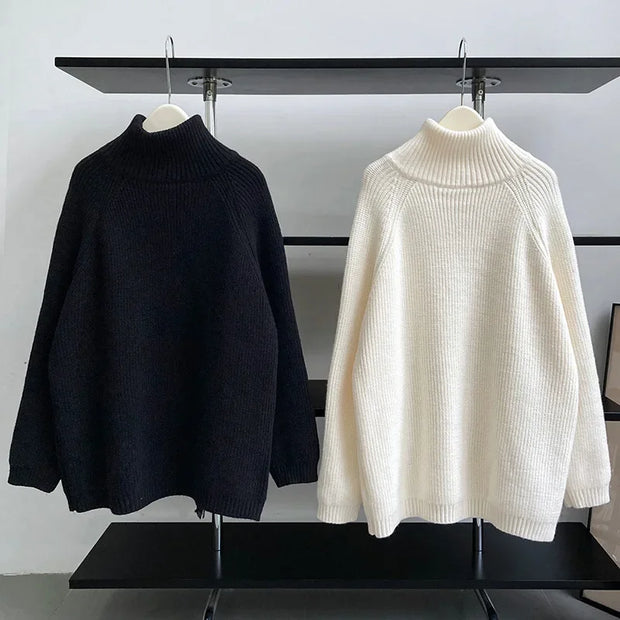 Catyla - Rippstrickpullover mit asymmetrischem Saum
