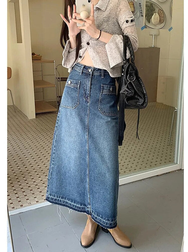 Jupes en Jean Long pour Femmes Skido