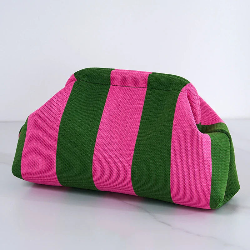 Women's gewebte Tasche Frühling Sommer Stil mit gestreiften Design