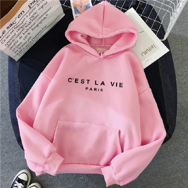 Pull à capuche ample à manches longues pour femmes