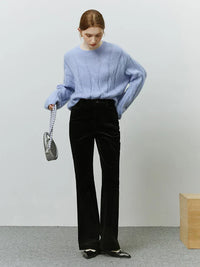 Pantalon en velours côtelé à silhouette droite pour femme - Ailbhe