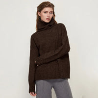 Brenda - Weicher Kaschmir-Rollkragenpullover mit Rippbündchen