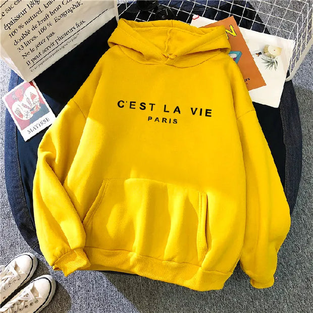 Pull à capuche ample à manches longues pour femmes