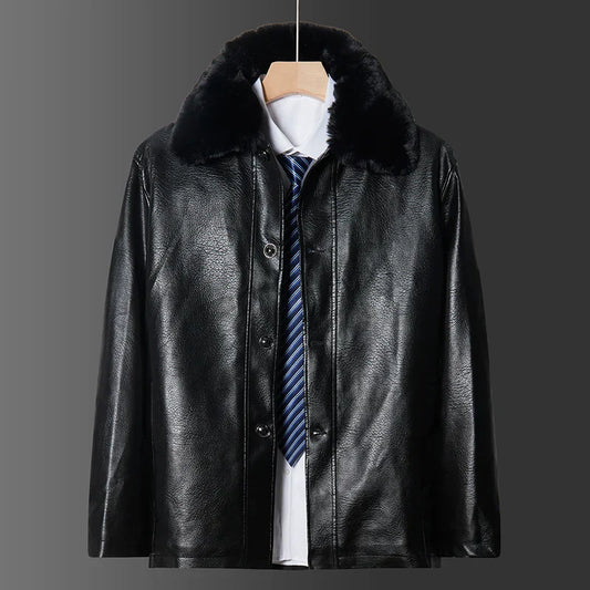 Vegane Lederjacke mit Kragen - Liam
