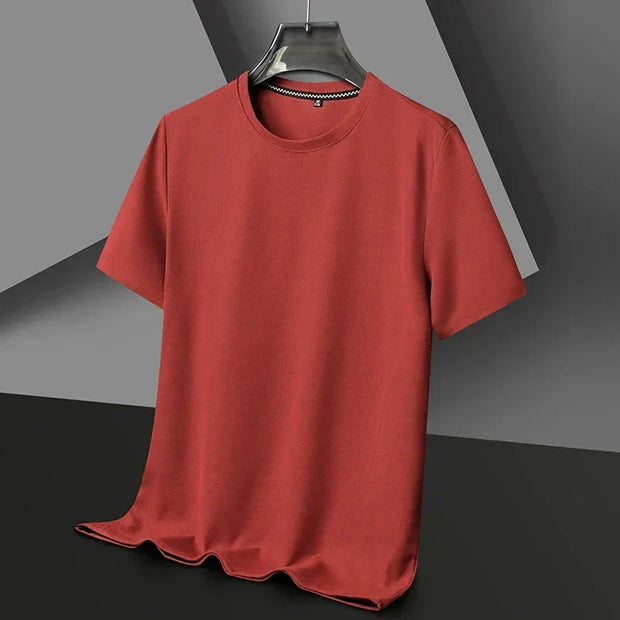 T-shirt à manches courtes pour hommes - Texturé & col rond