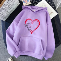 Pull à capuche ample à manches longues pour femmes