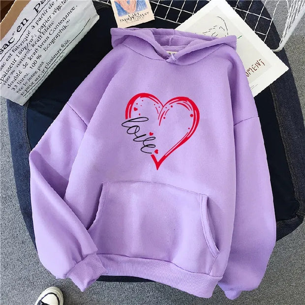 Pull à capuche ample à manches longues pour femmes