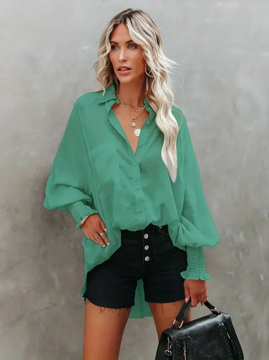 Anna T-shirt classique à manches longues pour femmes - Intemporel et polyvalent
