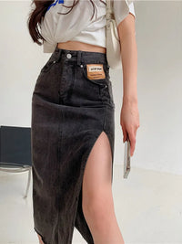 Jupe en jean maxi