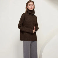 Brenda - Weicher Kaschmir-Rollkragenpullover mit Rippbündchen