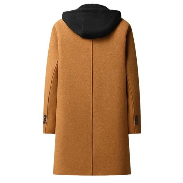 Manteau long avec capuchon détachable pour hommes - Alfred