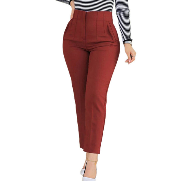 Allegra Hose - Pantalon femme taille haute slim pour un look élégant
