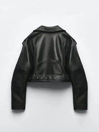 Veste de motard à fermeture Éclair pour femme