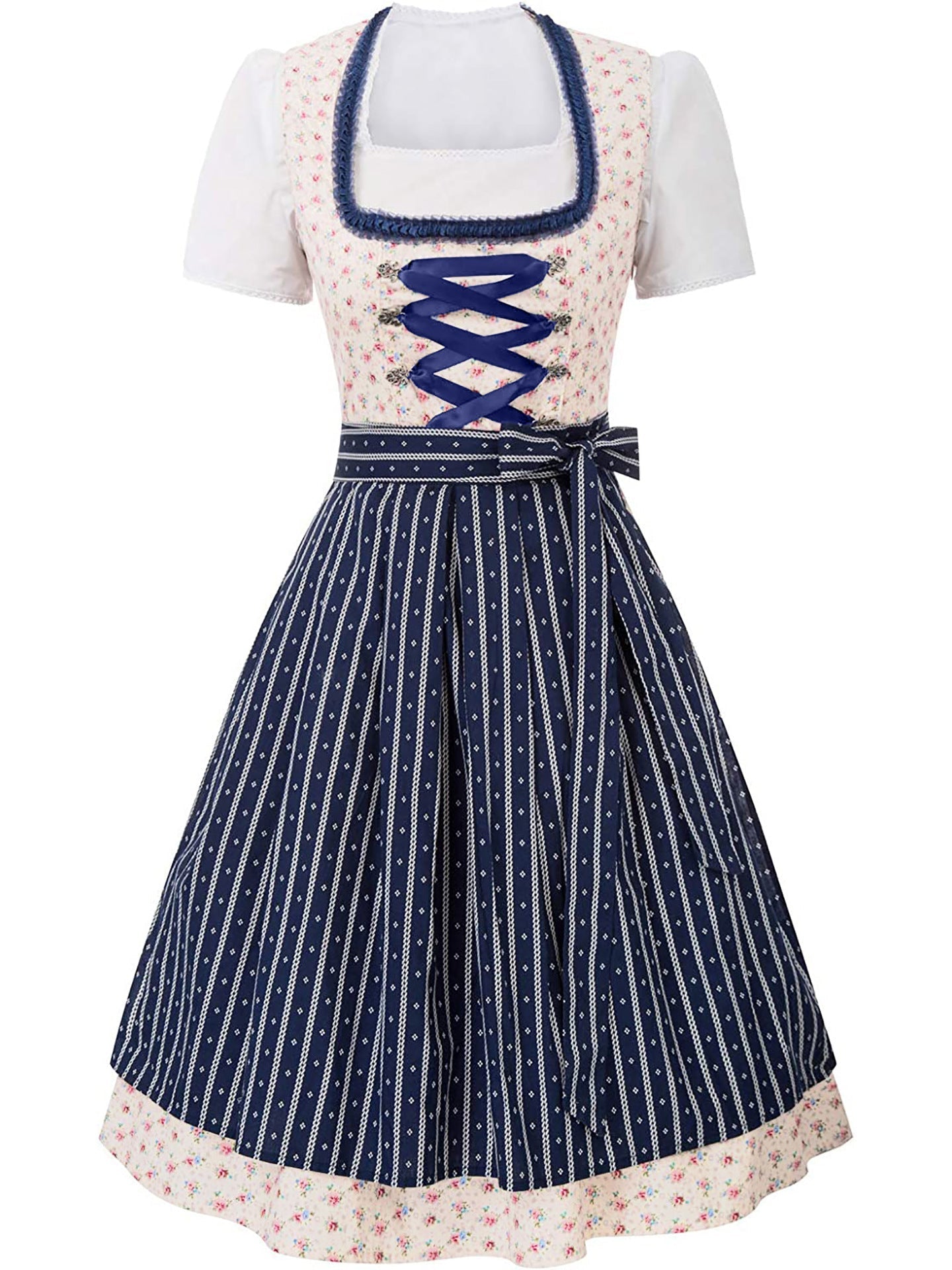 Damen Elegantes Midi Oktoberfest Dirndl Kleid - Anneliese