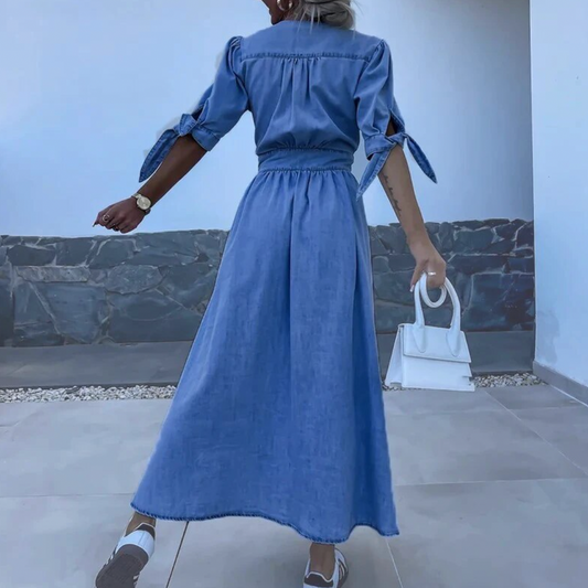 Seulgi - Vintage denim maxi dress