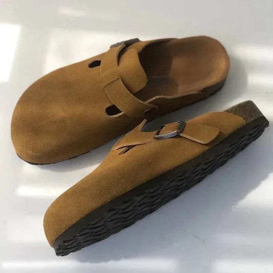 Boron - Sandales en cuir unisexes, élégantes et confortables