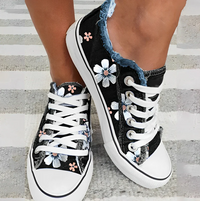 Rena - Baskets tendance pour femmes avec motif denim floral pour un look stylé