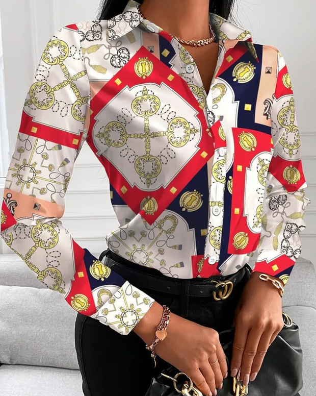 Blouse rétro Lena pour femmes - intemporelle et élégante