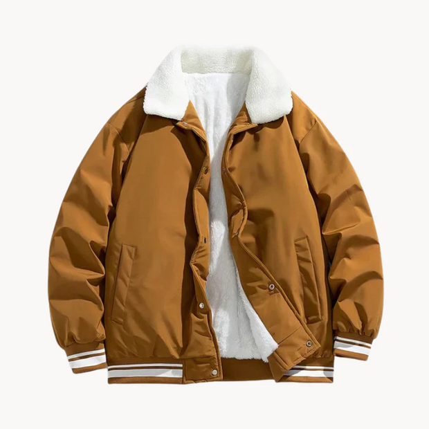 Heiko - Veste d'hiver chaude pour hommes avec col sherpa
